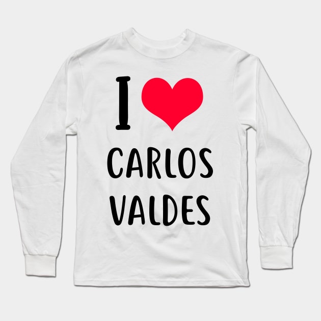 i love carlos valdes Long Sleeve T-Shirt by planetary